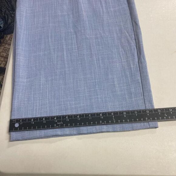 WORTHINGTON Women’s Wide Leg Blue Pants Size 12 Tie Belt Retro - Picture 10 of 12